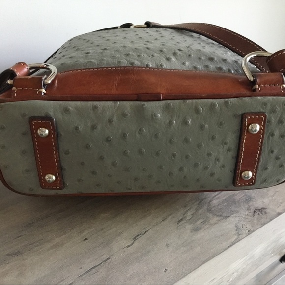 Dooney & Bourke Gray Ostrich Backpack with Brown Leather Trim main image 10